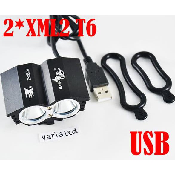 HOT SALE USB NEW Owl Eye X2 LED 2x Cree XM-L2 T6 Bicycle / Sepeda 5-7.5v 3 mode TERMURAH