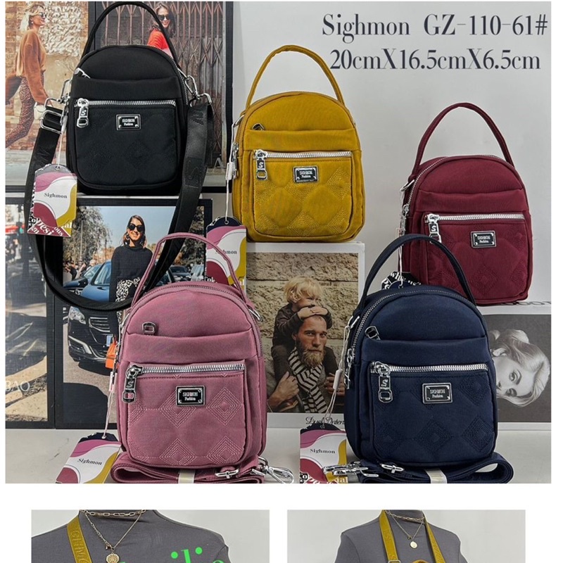 GZ110-61 TAS WANITA IMPORT SIGHMON 2in1 JINJING DAN SELEMPANG