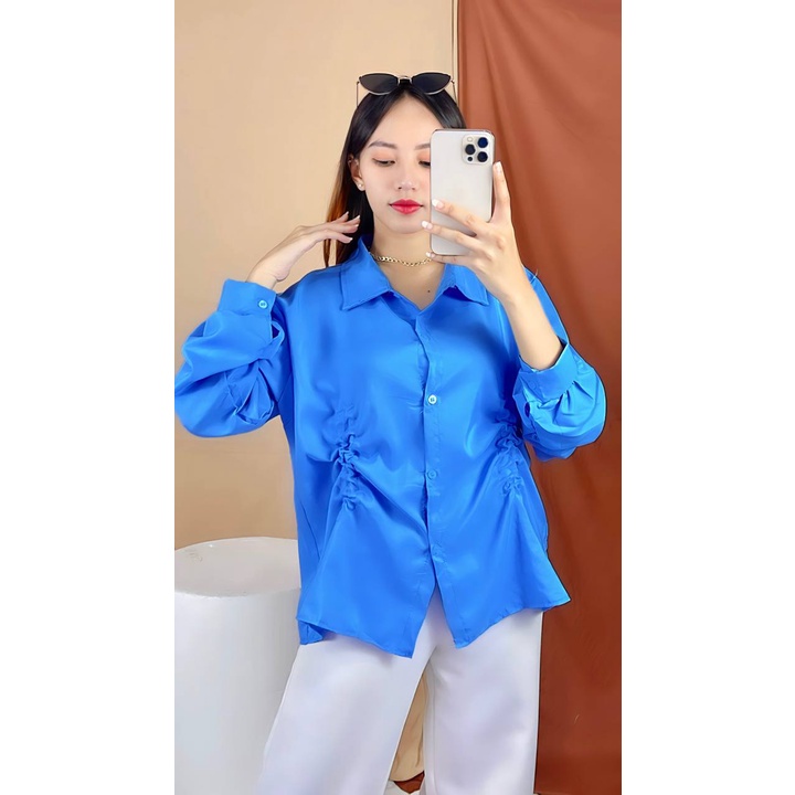 RX Fashion - SYIRIL SERIL TOP BLOUSE KEMEJA WANITA SERUT XXL / KEMEJA OVERSIZE NICAN / RYCIE SHIRT / KEMEJA SERUT VIRAL ATASAN BAJU WANITA - NN