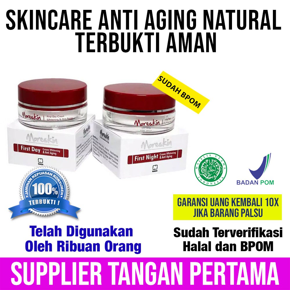 

MORESKIN FIRT DAY ANTI AGING 100% ORIGINAL | FDWHITE