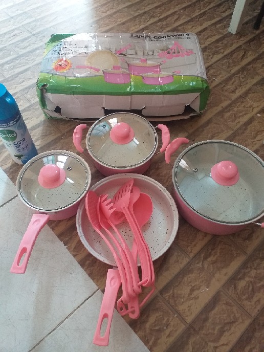Panci Set Warna (13 Pcs Cookware Set) Panci Warna Set Lengkap Dengan Spatula