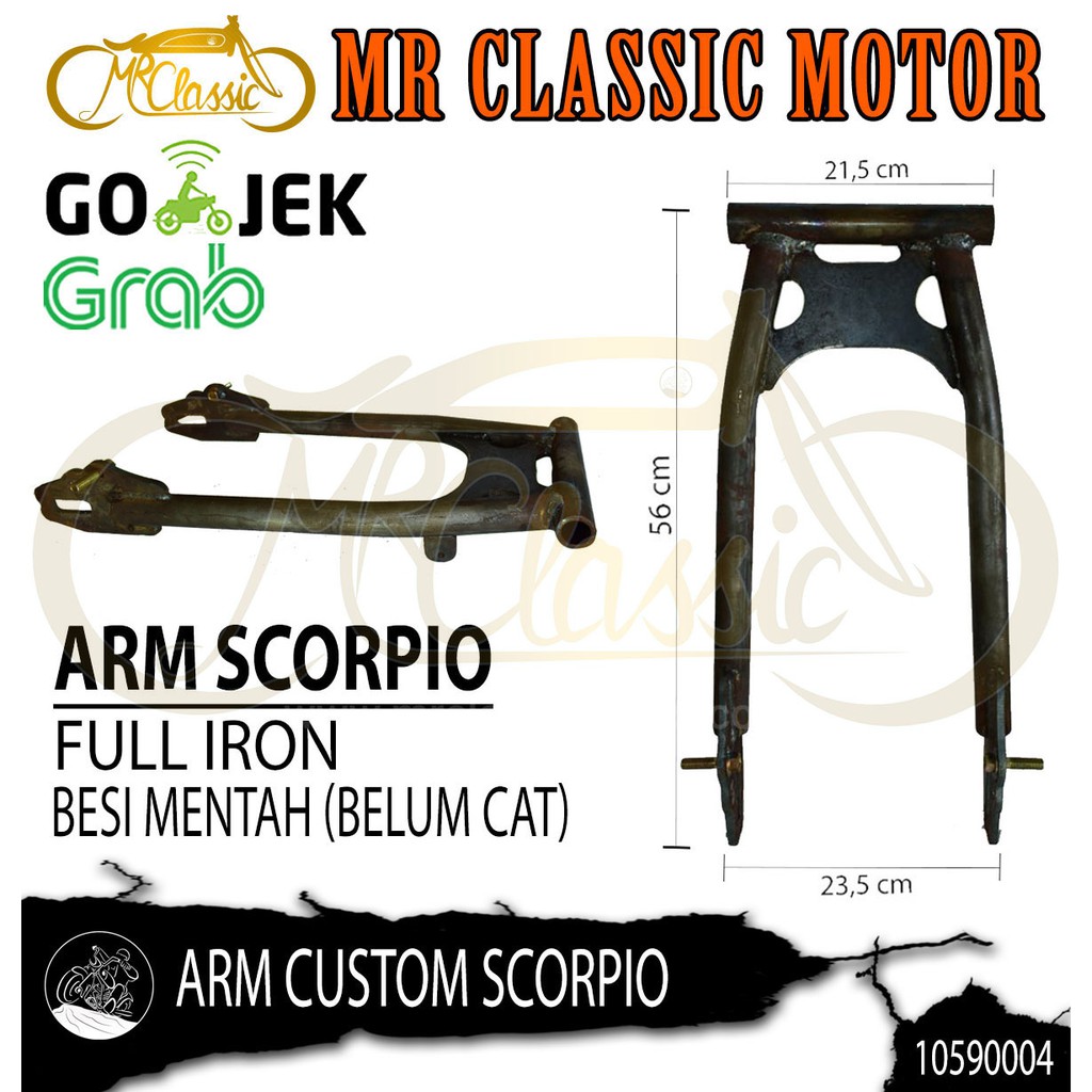Jual Swing Arm/Lengan Ayun Scorpio Jumbo Mentah Tebal Variasi Custom