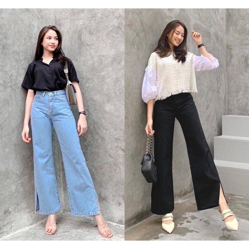 READY CELANA KULOT  KULOT BELAH SAMPING KEKINIAN/CELANA KULOT JEANS WANITA MODEL BELAH SAMPING