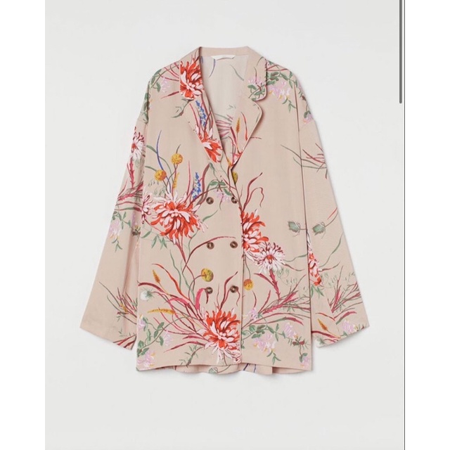 H&M Floral Satin Blouse