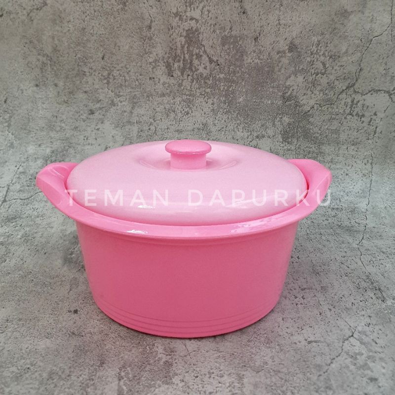 Basi Tutup Bulat Kecil Pink / Wadah Hantaran / Tempat Makanan Plastik / Catering Souvenir (BTBT 169)