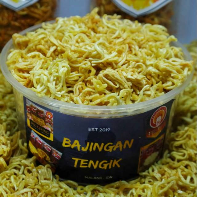 

Mie kering dengan 5 varian Rasa ala Bajingan tengik. Kemasan Pouch 7k Cup 12k