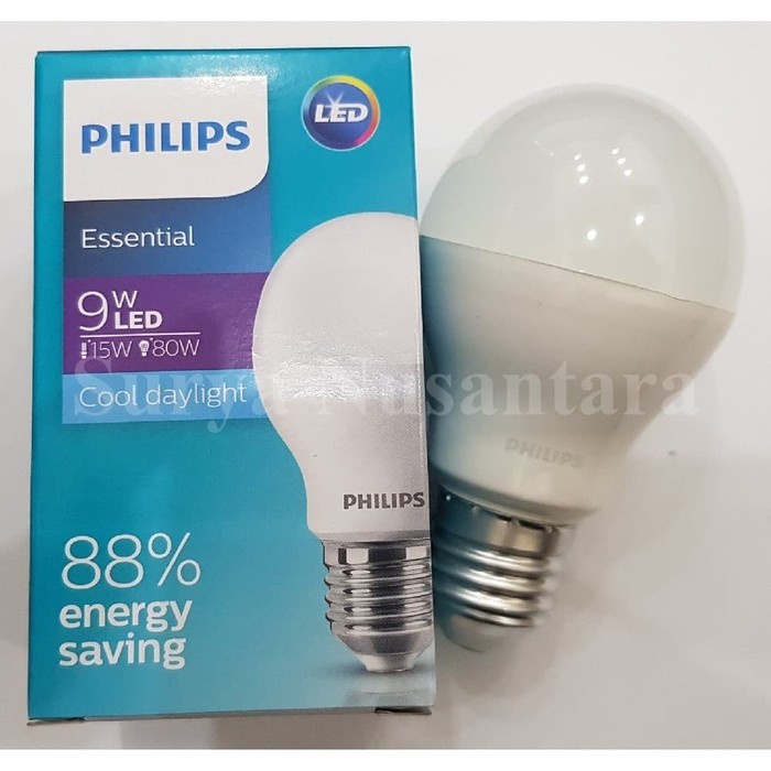 Lampu Led Philips Ledbulb Essential 9w 9 Watt Cahaya Kuning Bergaransi