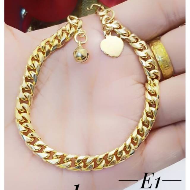 Gelang tangan lapis emas 24k terlaris 2122