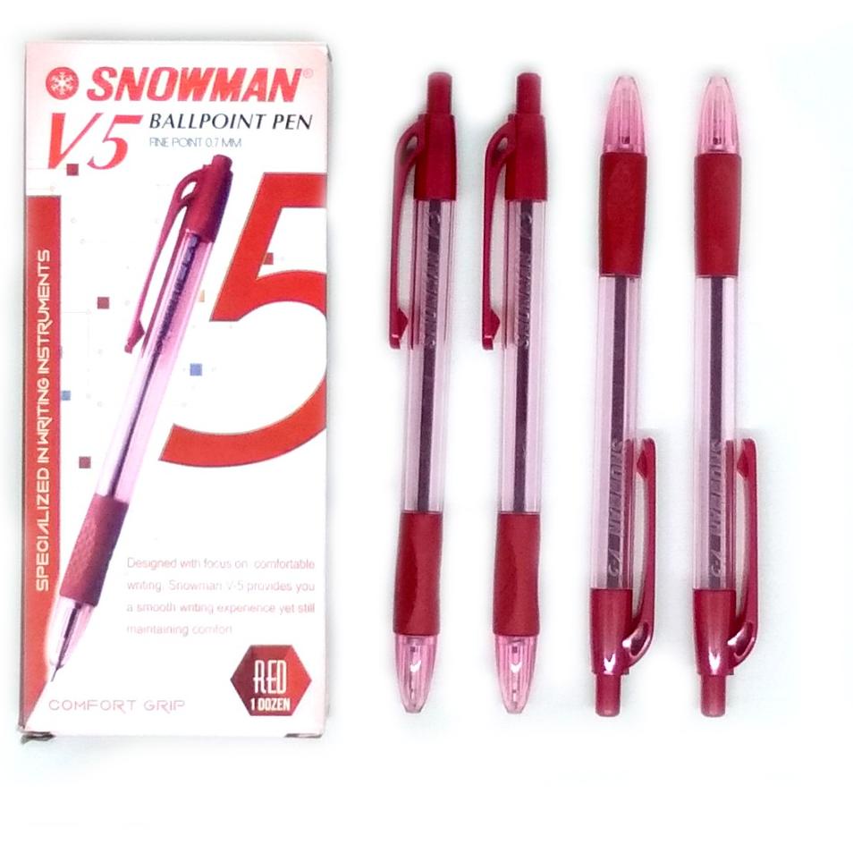 

⇎ Bolpoin/ Pulpen Snowman V-5 V5 /pack 12pcs ☀
