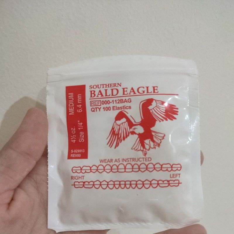 AO Karet Elastic American Orthodontics Bald Eagle Medium Satuan