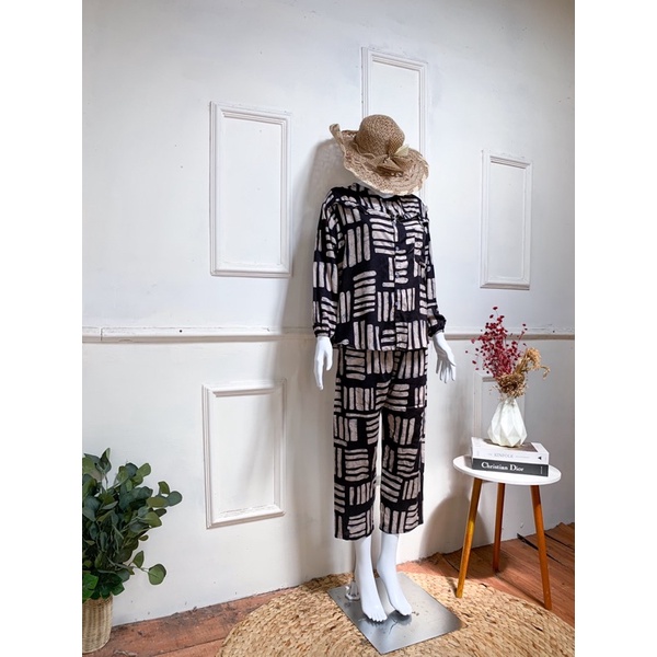 ONE SET RAYON FULL KANCING (PILIH MOTIF) / PIYAMA RAYON WANITA MURAH / PAJAMAS BUSUI / DAILY SET-KC 2