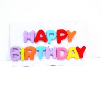 

hiasan kue gumpaste happy birthday / topping / dekorasi kue