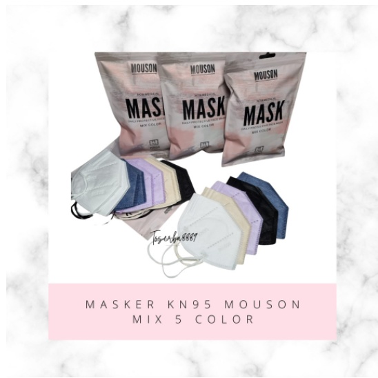 Masker KN95 Mouson - 5Ply Daily Protective Face Mask 1Pack Isi 10pcs (ada embos merk mouson)