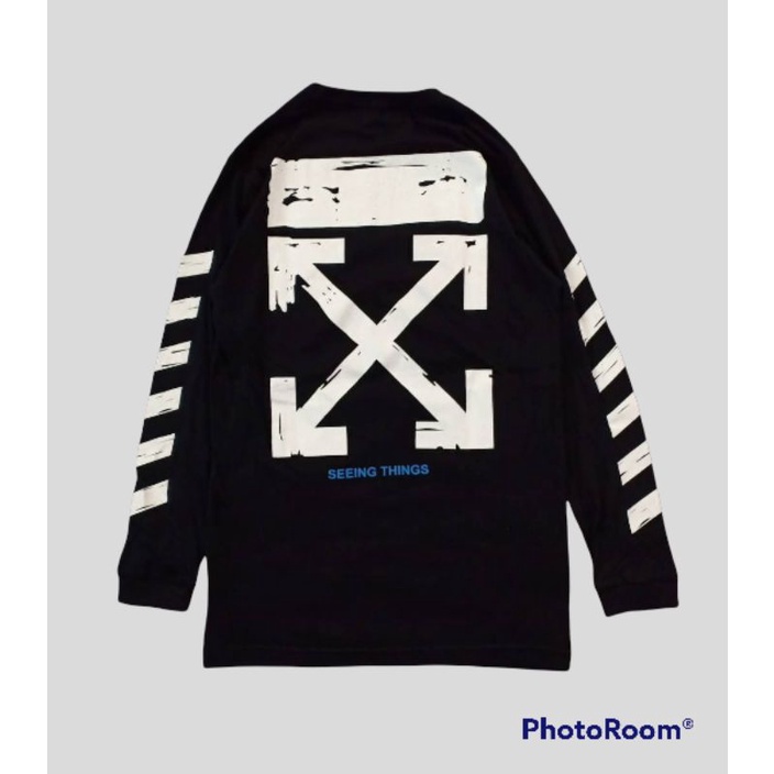 KAOS OFF WHITE LENGAN PANJANG/KAOS OFF WHITE LENGAN PANJANG TERLARIS/TSHIRT OFF WHITE TANGAN PANJANG