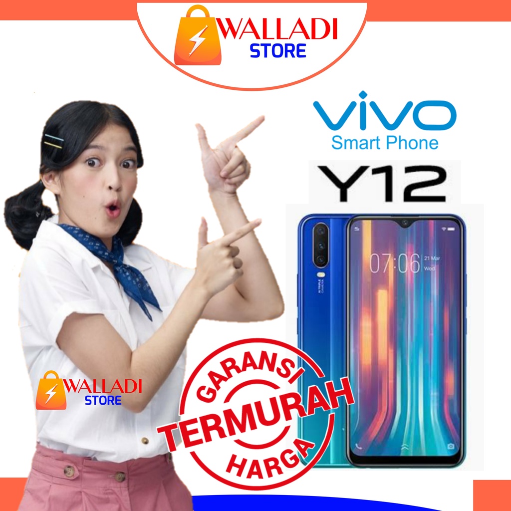 [GRATIS ONGKIR] Vivo Y12 3/64 3/32 Fullset Second Original Seken Murah Bekas Like New
