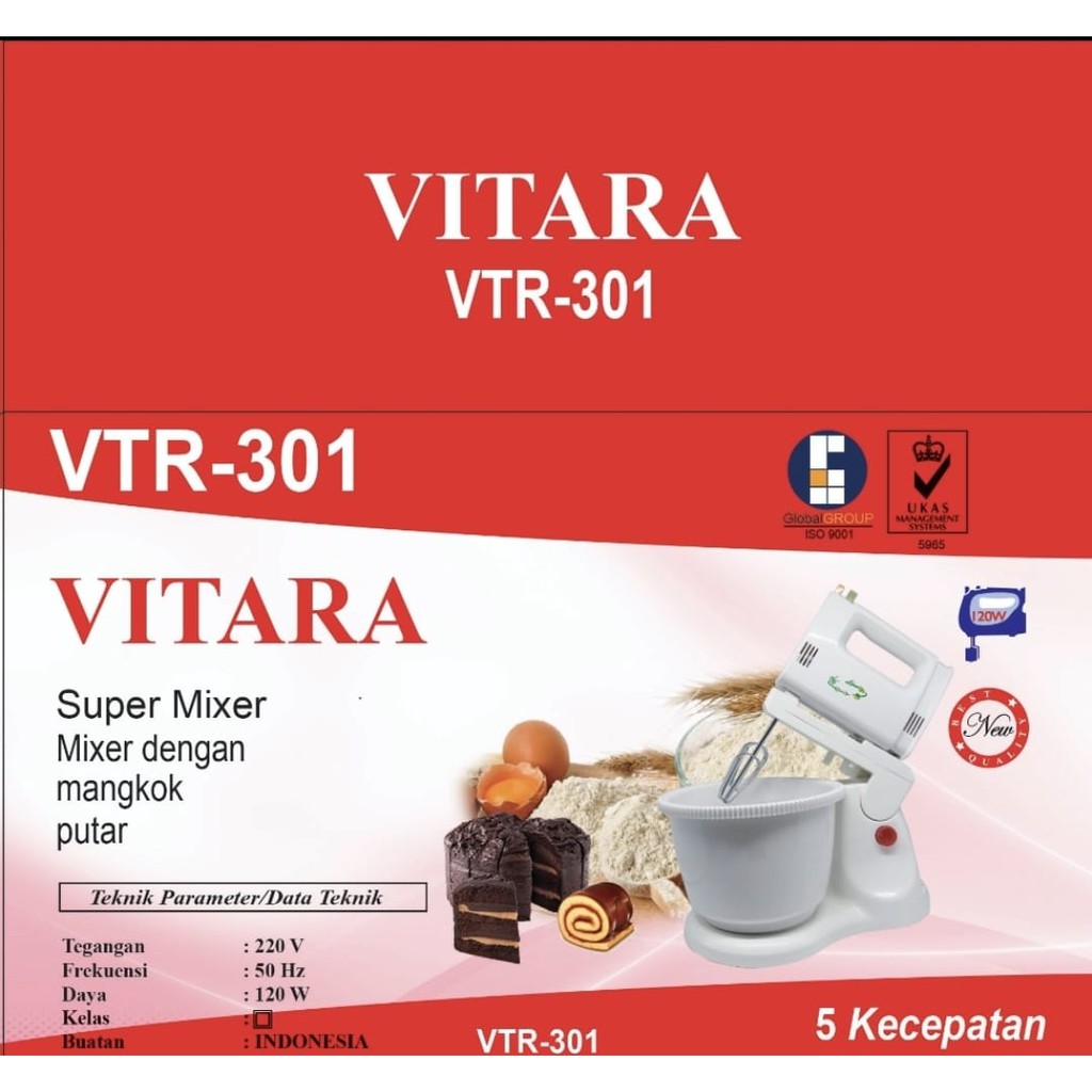 Stand Mixer / Mixer Duduk VITARA VTR 301