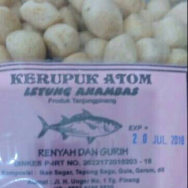 

Krupuk atom ikan tenggiri