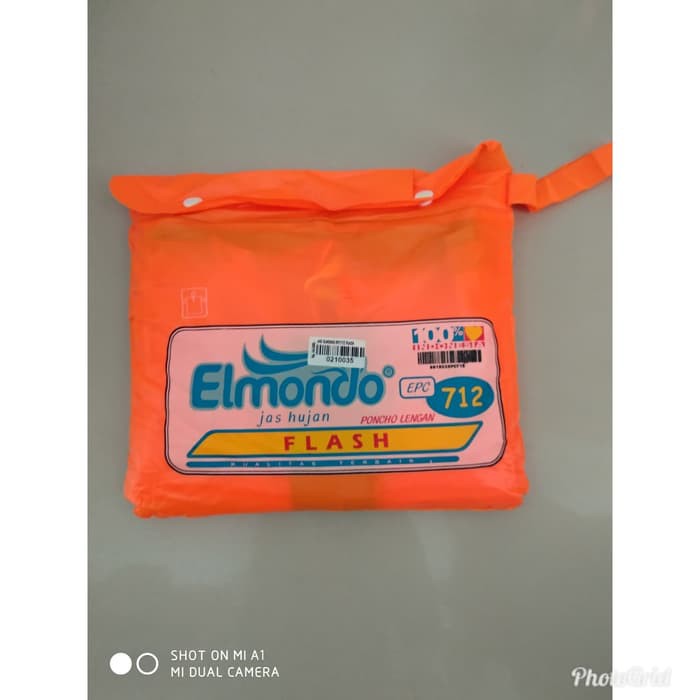 ELMONDO Poncho Lengan FLASH 712 orange proyek polisi jas hujan