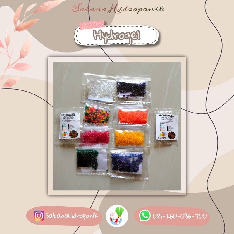 

hydrogel berat 5 gram