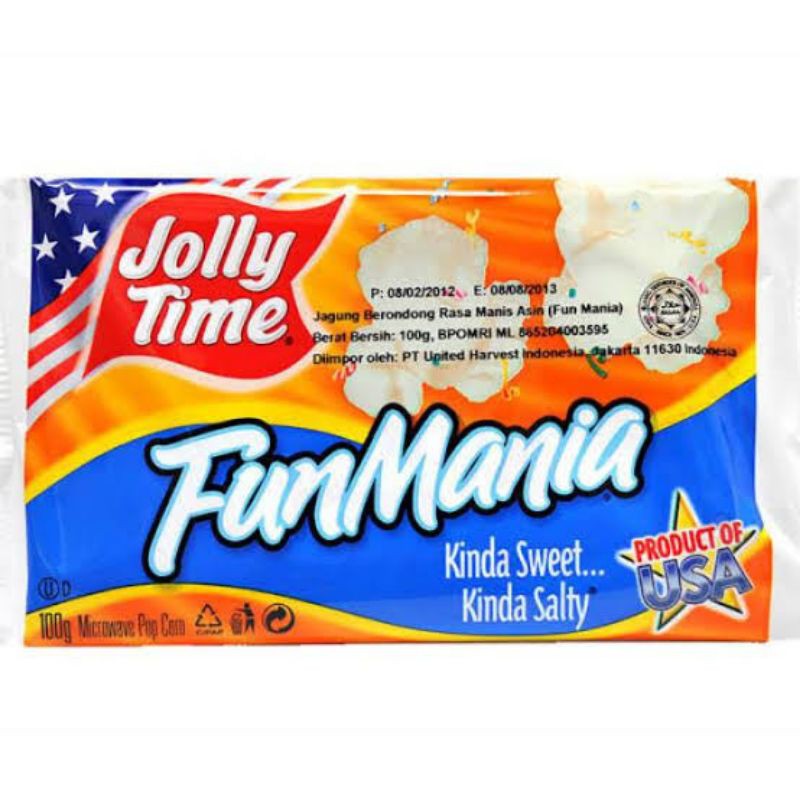 

JOLLY TIME FUN MANIA 100GR