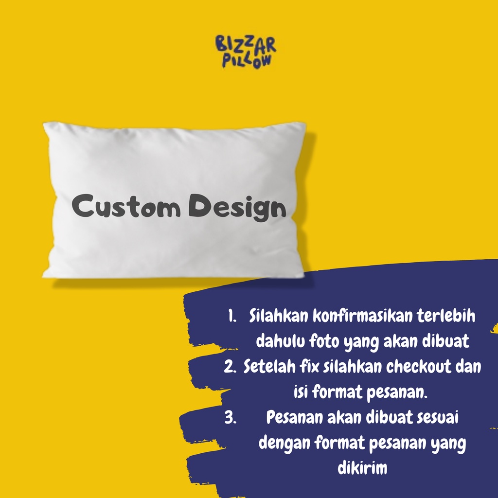 Bizzarpillow Bantal Tidur Halu Custom Foto Kpop Idol / BTS / NCT / Anime / Wibu BZ132