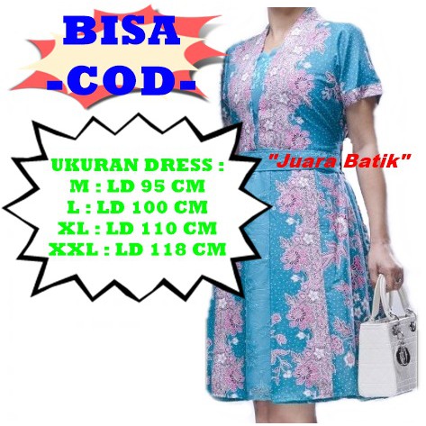 DRESS BATIK JUMBO TOSCA//DRESS BIGSIZE//DRESS BESAR//BAJU BIGSIZE//DRESS PESTA//SERGAM DRESS//COD-0