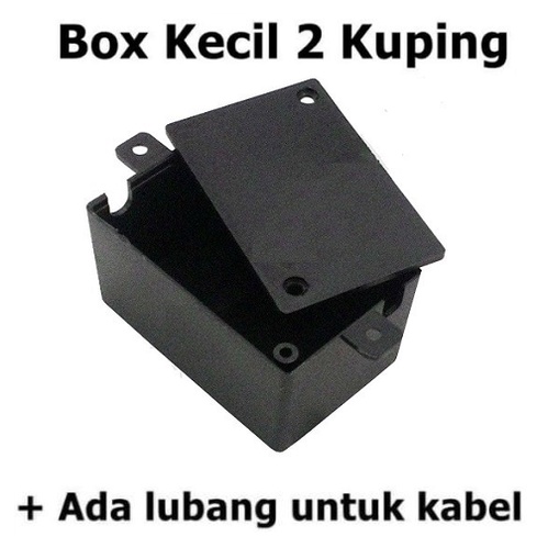 Box Plastik / Kotak Plastik Hitam 4,5 X 3 X 2,5 Cm Box Casing Driver kotak 2 kuping