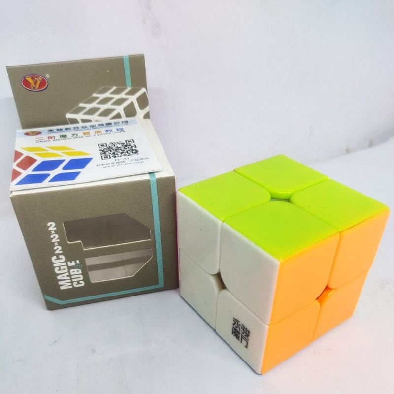 rubik speed cube original 2x2x2 stikerless licin bagus