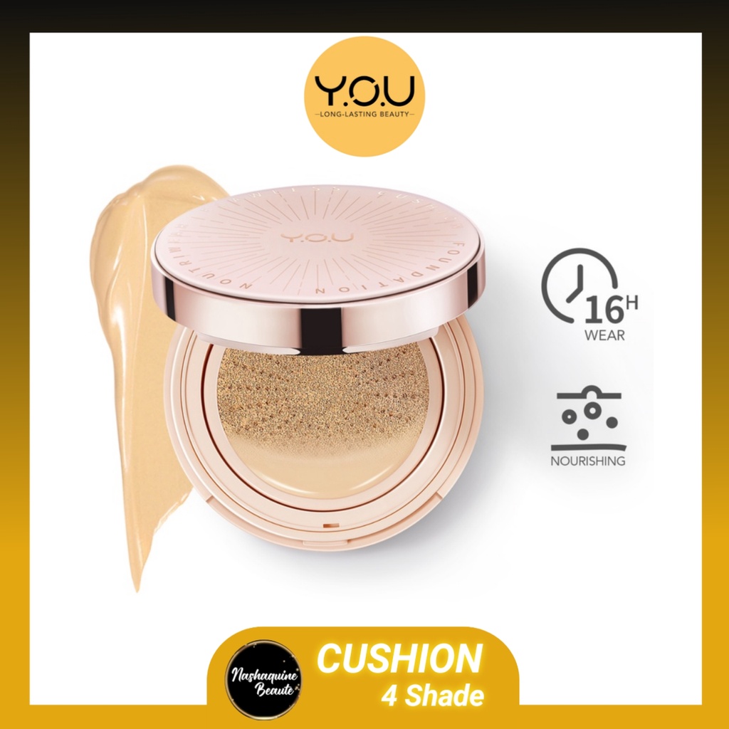 YOU Noutriwear+ Flawless Cushion Foundation [Nourishing | Poreless Full Coverage | SPF 40 &amp; PA+++ | Tahan Lama 16 Jam]