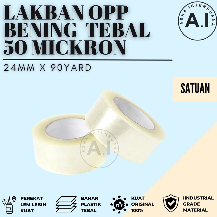 

Lakban Bening Plakban Selotip Tebal Lakban Transparant 24MM X 90Yard