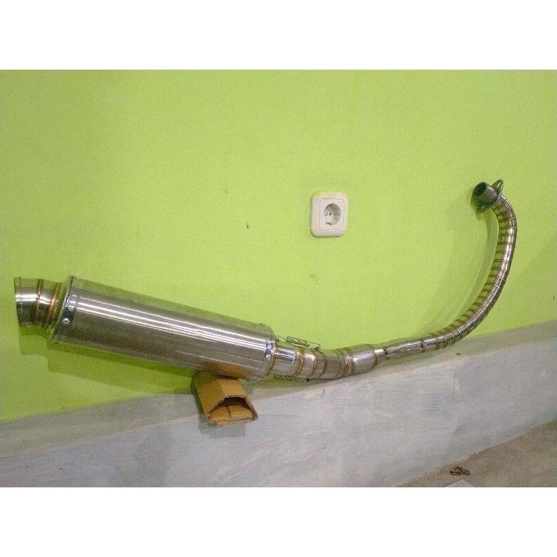 knalpot Muffler polos leher jawara Tiger MP gl cb herex