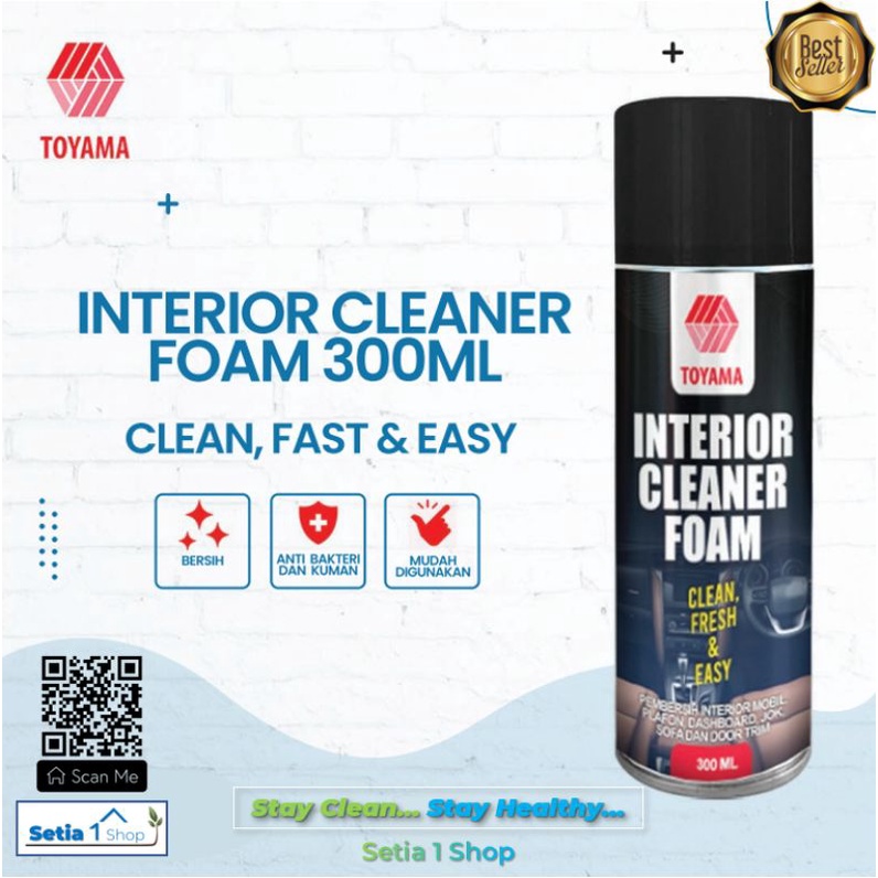 Interior Cleaner Foam 300 ml Pembersih Interior Jok Dashboard Mobil Sofa Bersih Seperti Baru