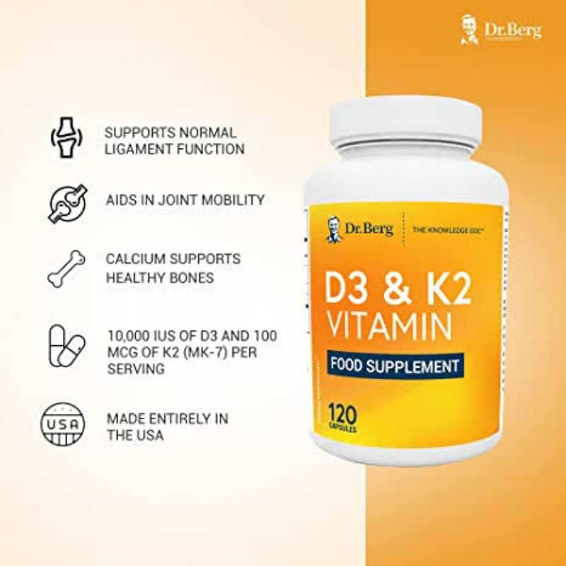 Vitamin D3 & K2 Dr. Berg Original - Dr Berg Vitamin D3 & K2 Asli Dr Berg Vitamin D3