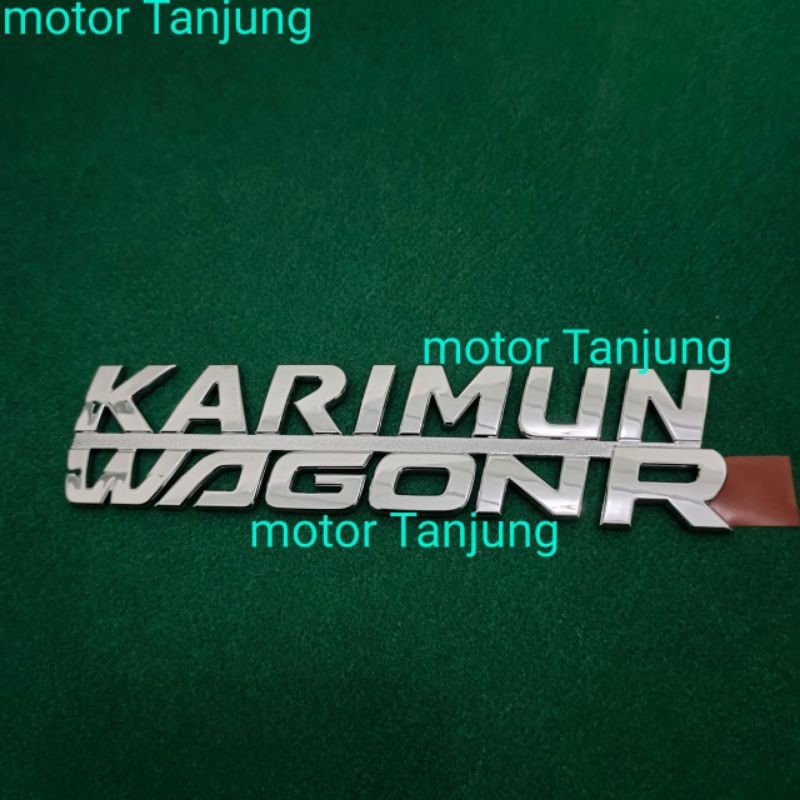 emblem tulisan Karimun wagon chrom original