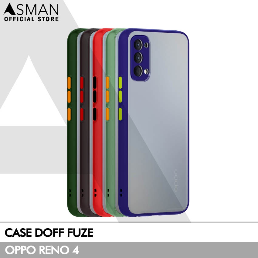 Asman Case Oppo Reno 4 Doff Fuze Premium Shield Protector