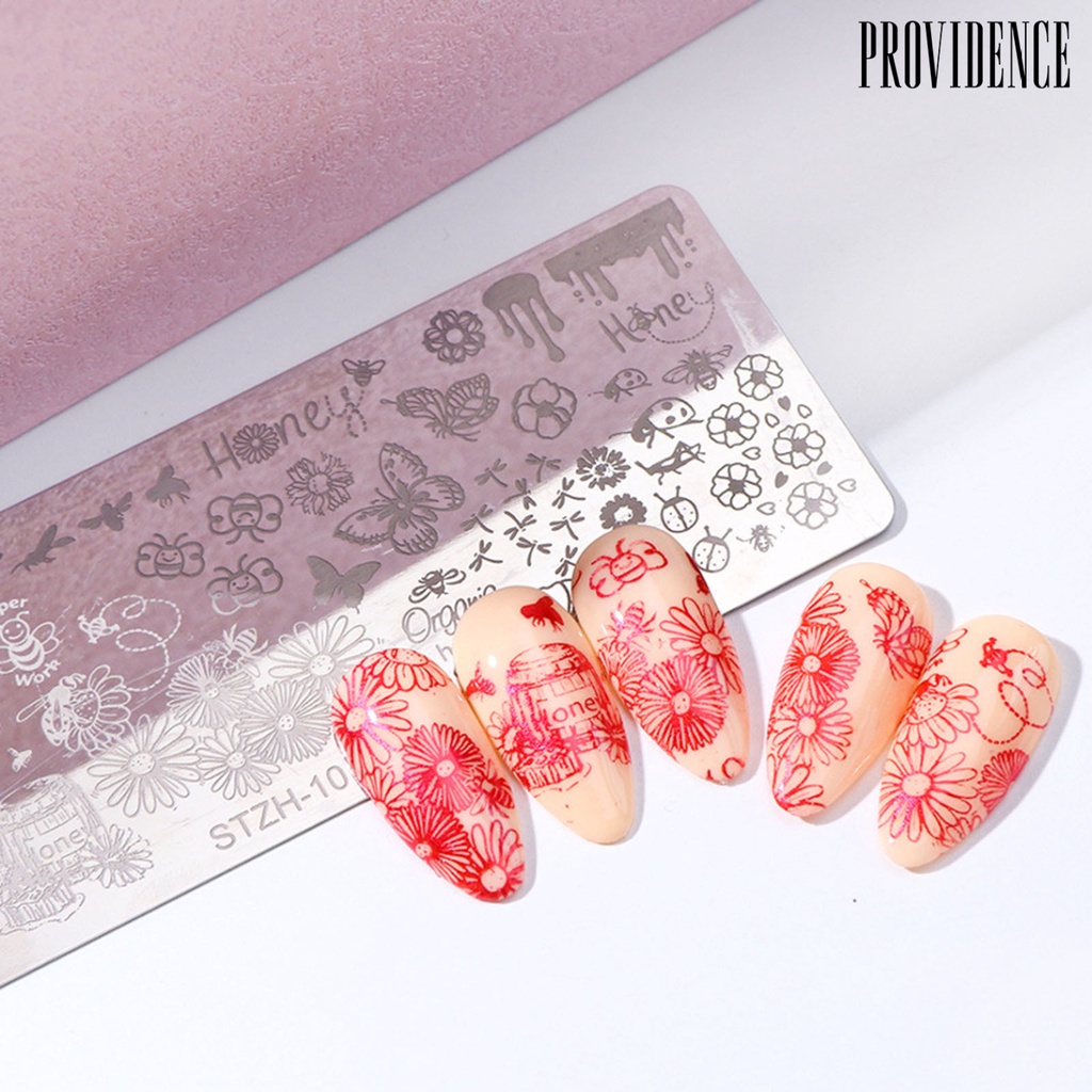 Providence 1Set Nail Stamping Plate Exquisite Pattern Shiny Effect DIY Nail Transfer Print Template for Makeup