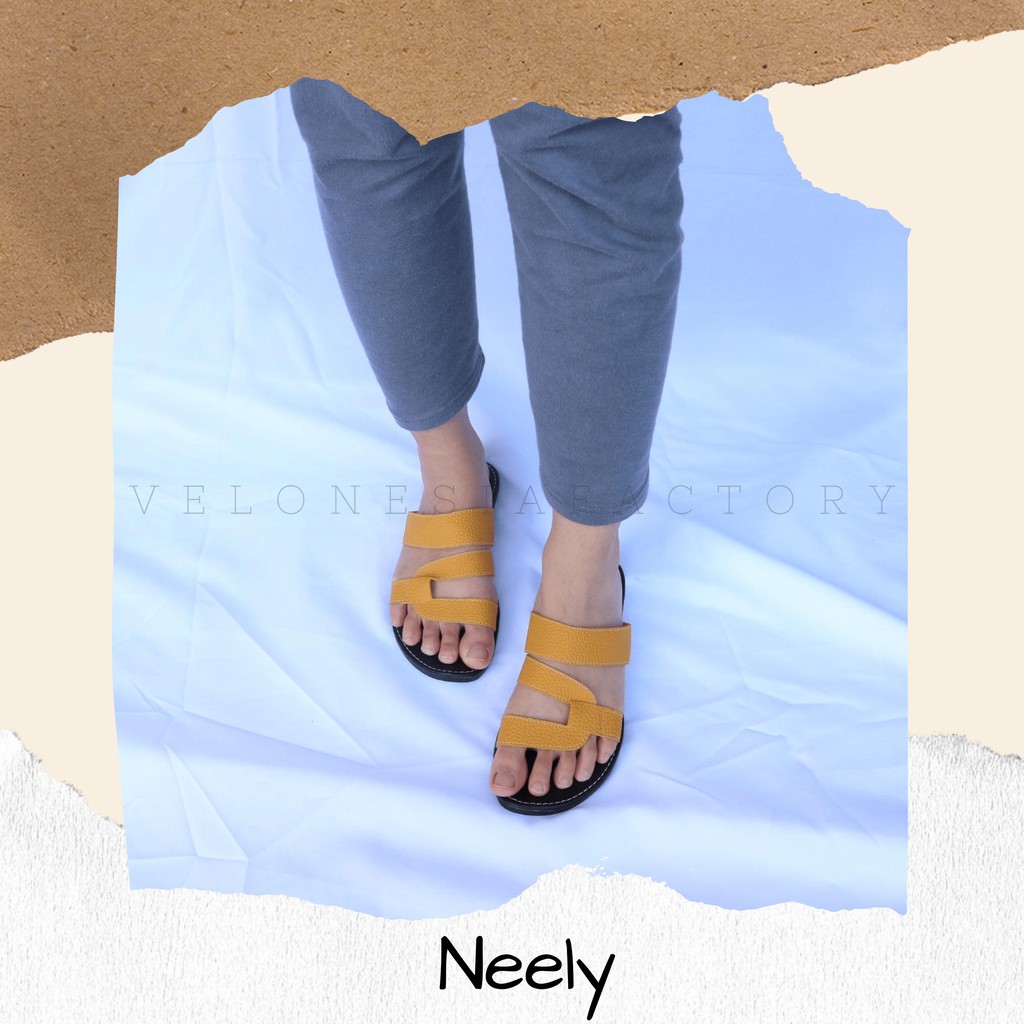 Sandal Papirut Velonesia Bisa COD Sandal Wanita Papirut Murah Sandal Kulit Kokop EDCS001 - Neely