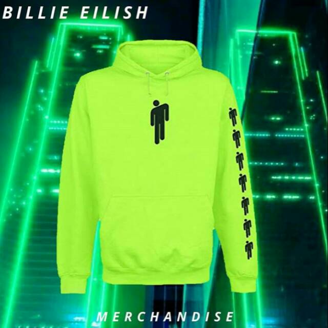 billie eilish merch neon green hoodie