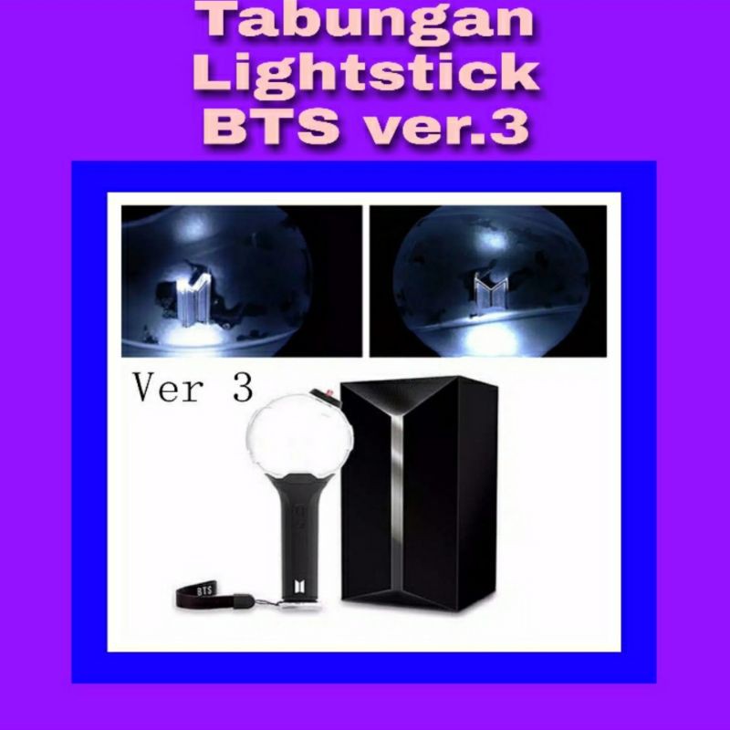 (TABUNGAN) LIGHTSTICK BTS VER.3 UNNOF