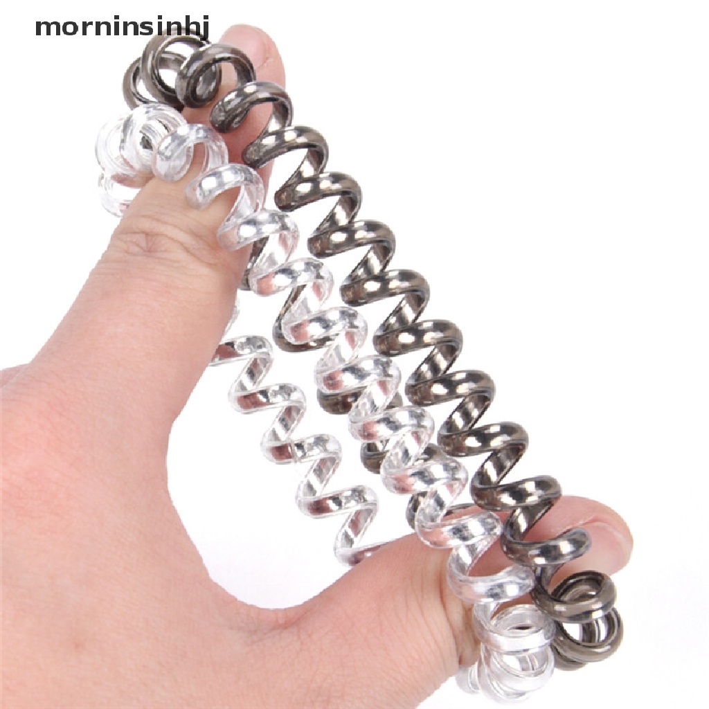 Mornin 1pc / 5pcs Ikat Rambut Spiral Elastis Untuk Wanita