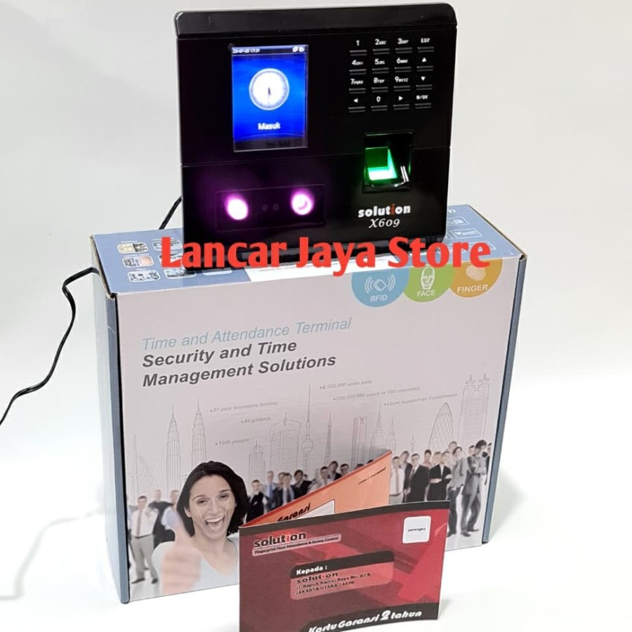 Mesin Absensi SolutioX609/ Finger Print Solution Wajah X609