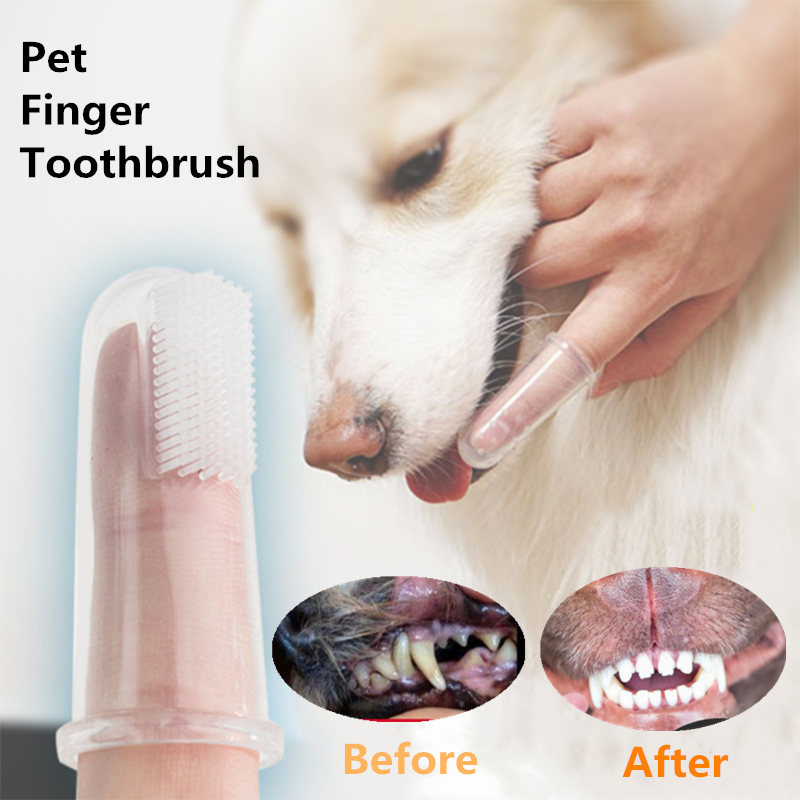 ★〓YUFeiPet〓★ Cat Dog Finger Toothbrush Pet Toothbrush To Remove Bad Breath and Tartar Toothbrush Cat Oral Cleaning Supplies