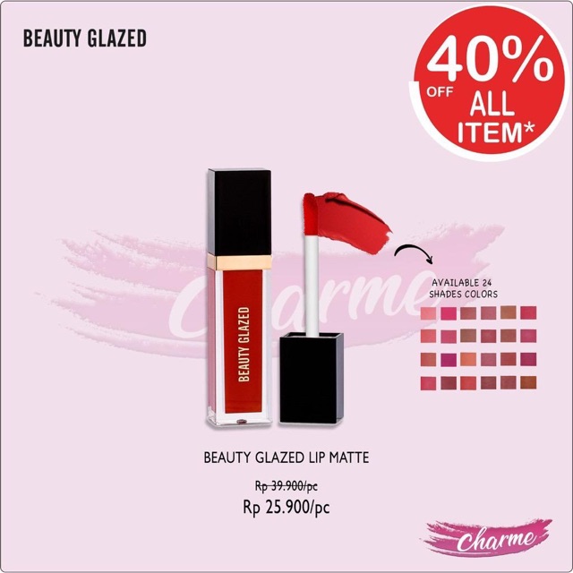 (READY &amp; ORI) Beauty Glazed Lip Matte Lipstick Available in 24 Colors  - B31 B 31 (SHADE 121 - 124)