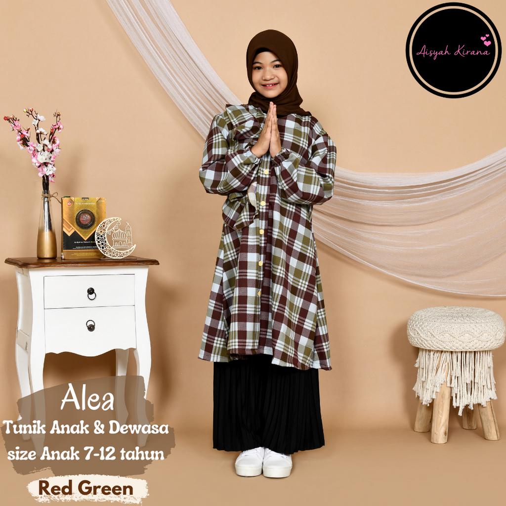Alea Tunik Anak Remaja 7-12 tahun Baju Lebaran Bayi Long Dress Bigsize usia sekolah SD SMP