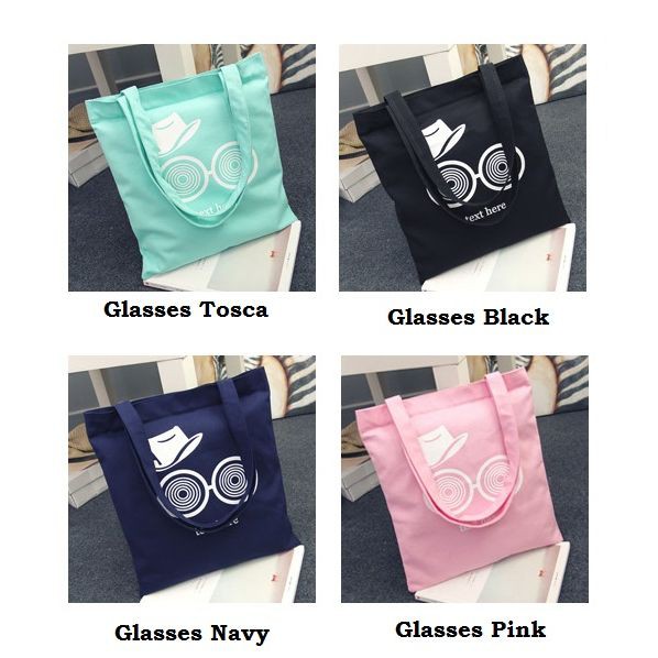 TAS TOTE BAG TOTEBAG ZIPPER WANITA CEWEK BAHU JINJING MOTIF KARAKTER FASHION IMPORT KOREA LUCU GF216