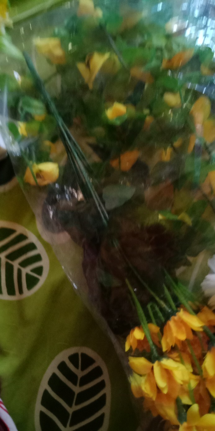 Bunga Dandelion Mawar Pom Pom Plastik Artificial Pompom Tangkai Palsu