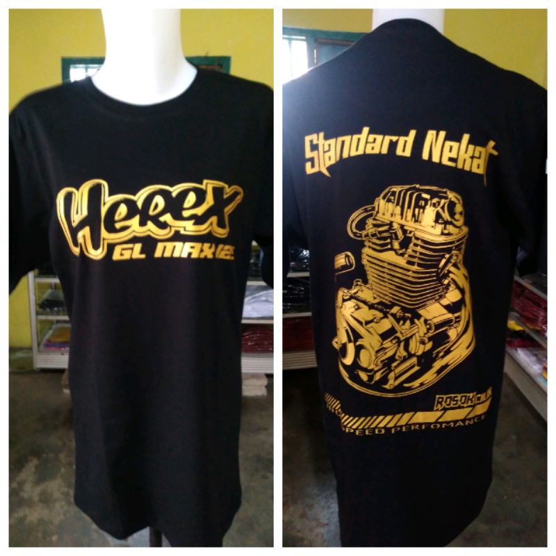 KAOS BAJU TERLARIS HEREX GL125 HONDA GOLD