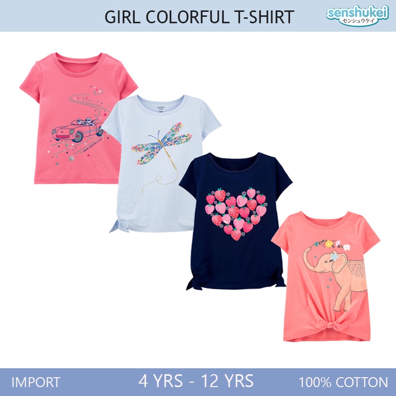 [Brandedbaby] KAOS ANAK PEREMPUAN IMPORT PREMIUM COTTON/ TSHIRT ANAK NANGGUNG / KAOS LENGAN PENDEK PANJANG