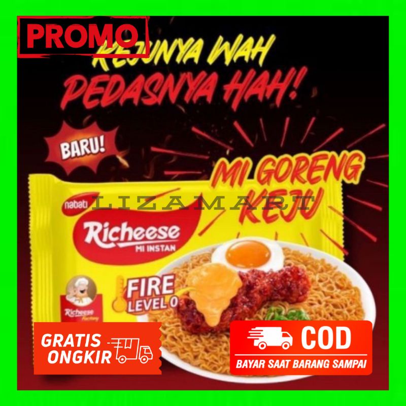 

Richeese Mie Instan Mie Goreng Keju Nabati Level 0