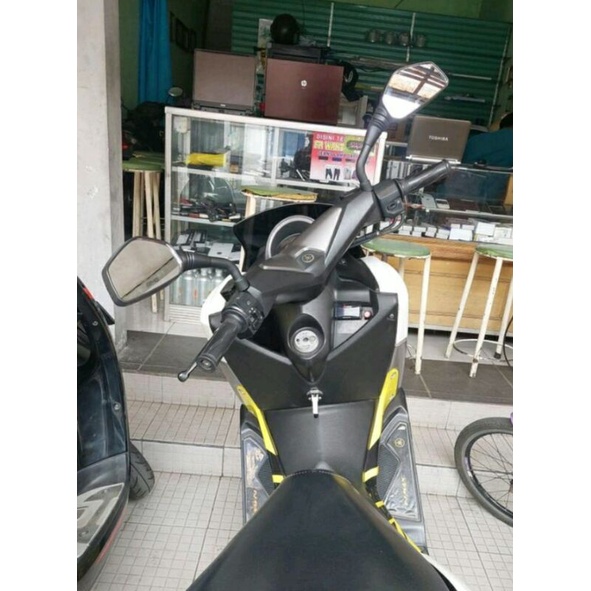 Set Sepasang Spion Carbon Black Pulsar Bajaj Variasi Motor Honda Yamaha